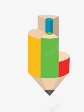 铅笔图标免扣png铅笔柱状图图标图标