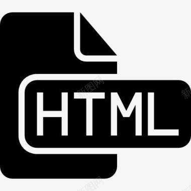 HTML文档的黑色界面符号图标图标