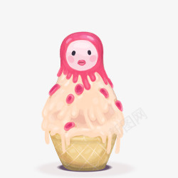 奶油套娃matryoshkaspng免抠素材_88icon https://88icon.com Cream matryoshka 套娃 奶油