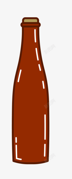卡通扁平化酱油瓶矢量图素材