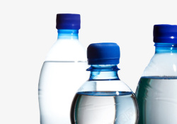 透明解渴装满水的塑料瓶饮用水实素材