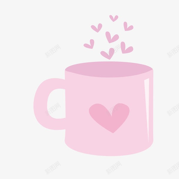可爱粉色标签png免抠素材_88icon https://88icon.com 可爱 图案 心形 标签 水杯 粉色