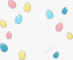 复活节多彩彩蛋背景素材
