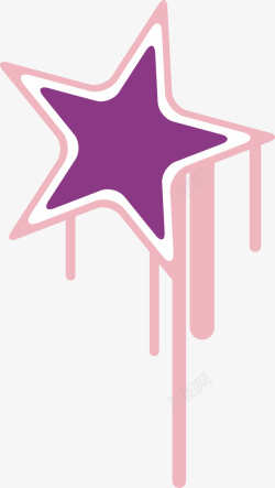 紫色星星花纹矢量图素材