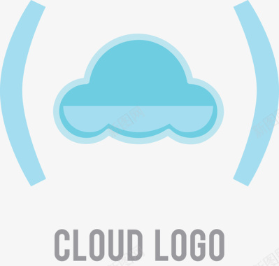 精美蓝色云朵logo图图标图标