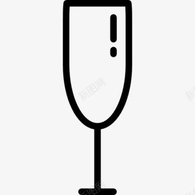 玻璃洞香槟图标图标