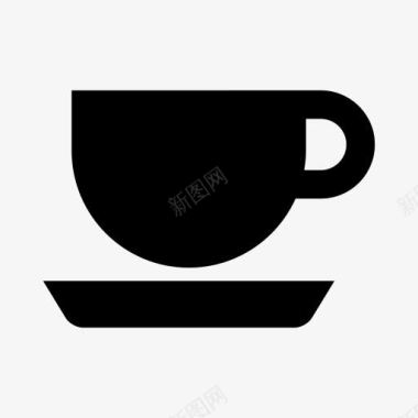 咖啡杯托盘glypho免费图标图标