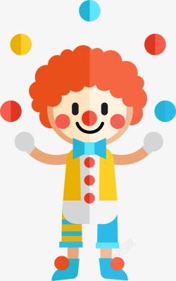 杂耍儿童节表演杂技的小丑高清图片