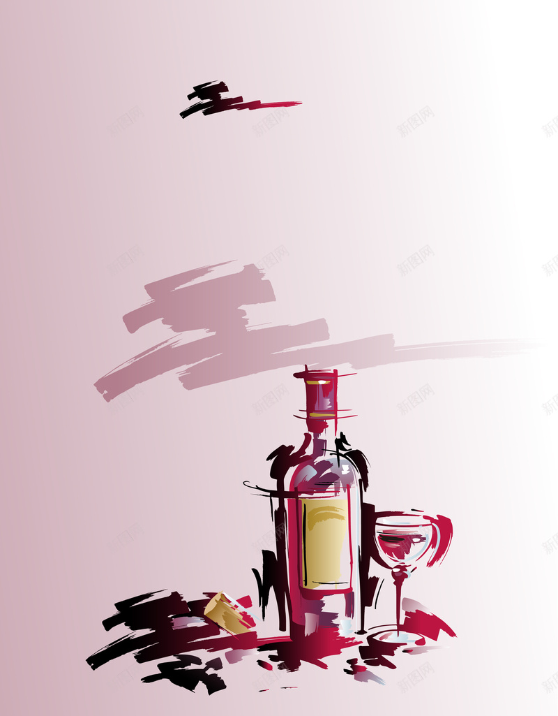 水彩美酒背景矢量图ai设计背景_88icon https://88icon.com 水彩 海报 渐变 矢量 红酒 美酒 背景 酒杯 矢量图