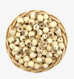 一筐白莲子素材