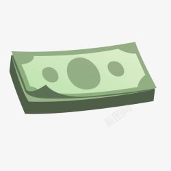绿色美元钞票矢量图素材