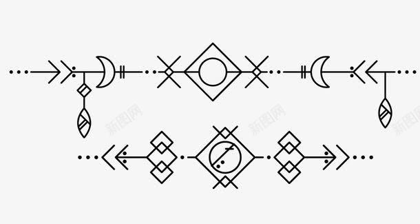 鱼刺型分隔线条png免抠素材_88icon https://88icon.com 分隔 分隔线条 线条 鱼刺型