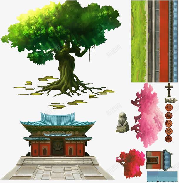 古建筑植物图案png免抠素材_88icon https://88icon.com 古建筑 图案 植物 素材