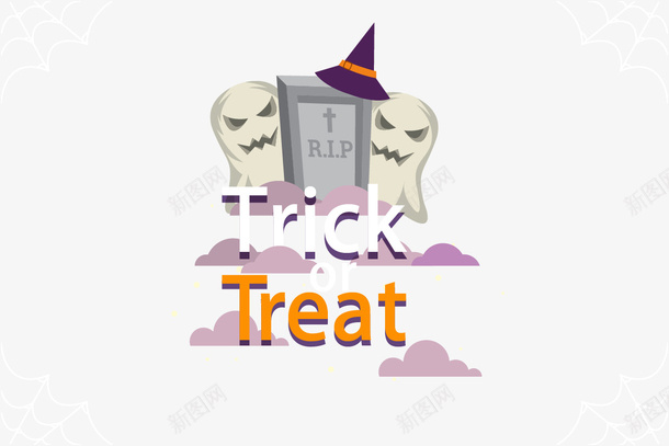 trickortreat矢量图ai免抠素材_88icon https://88icon.com 万圣节活动 海报素材 矢量可编辑 矢量图