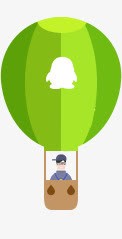绿色热气球装饰png免抠素材_88icon https://88icon.com 热气球 绿色 装饰