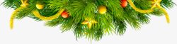 圣诞节绿色松叶装饰素材
