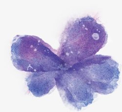 创意元素紫色花卉合成效果素材