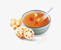 一碗莲子糖水高清图片