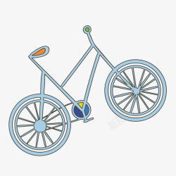 卡通单车自行车矢量图素材