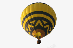 漂浮中的黄色热气球素材