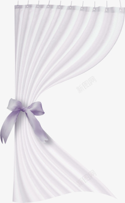 淡紫色清新窗帘装饰图案素材