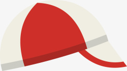 手绘可爱红色棒球帽矢量图素材