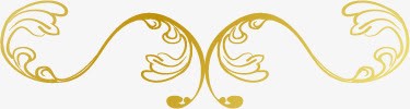 黄色对称渐变装饰花边png免抠素材_88icon https://88icon.com 对称 渐变 花边 装饰 黄色