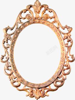 漂亮镜框棕色金属镜框高清图片