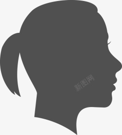 扎着辫子扎着辫子的女人图图标高清图片