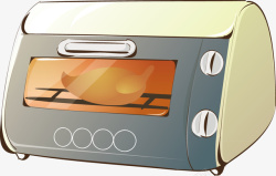 微波炉烤箱烤鸭元素矢量图素材