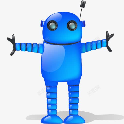 蓝色的机器人大的安卓png免抠素材_88icon https://88icon.com blue robot sh 上海 机器人 蓝色的