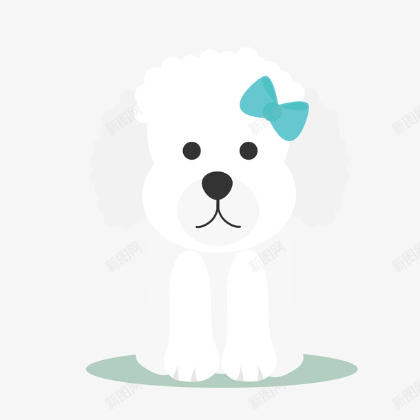 白色宠物小狗png免抠素材_88icon https://88icon.com 卡通动物 卡通小狗 宠物狗 白色小狗