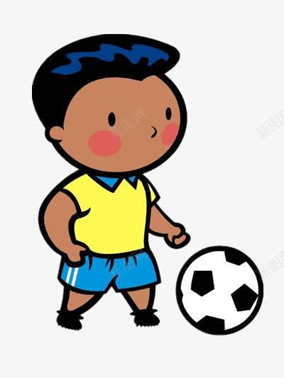 踢球的黑人小男孩png免抠素材_88icon https://88icon.com 人物 卡通 可爱 运动
