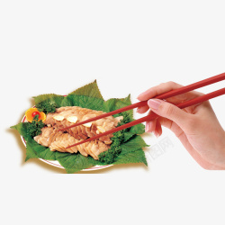筷子和食物素材
