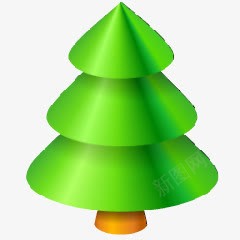 圣诞树绿色圣诞礼物装饰物图标图标