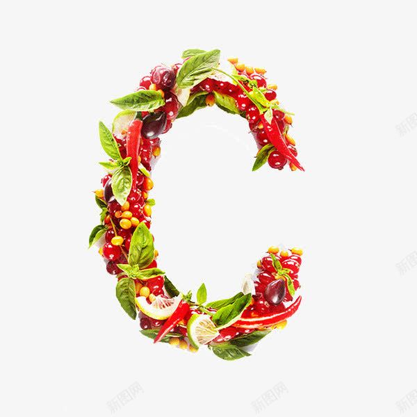 蔬菜水果字母C创意png免抠素材_88icon https://88icon.com 创意 字母 字母C 水果 艺术字 英文字母 蔬菜 设计 食物