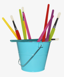 画笔桶彩色画笔高清图片