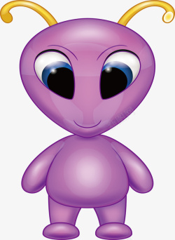 紫色蚁人外星人矢量图素材