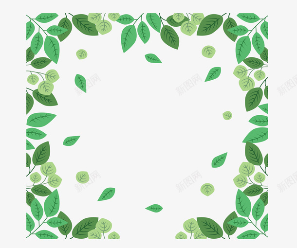绿色飘落小清新树叶矢量图ai免抠素材_88icon https://88icon.com 小清新 树叶 树叶边框 矢量png 绿色树叶 飘落树叶 矢量图