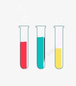 红色蓝色黄色液体实验滴管素材