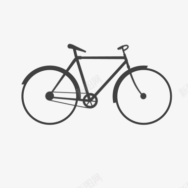 卡通自行车矢量图图标图标