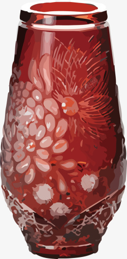 红色花瓶矢量图素材