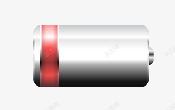 电池电量图标红色卡通手绘电池进程矢量图图标图标