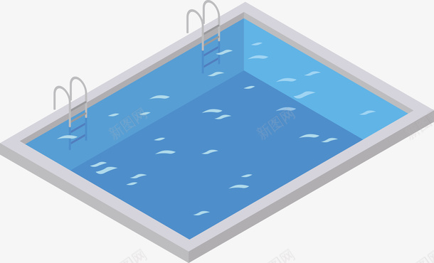 一个蓝色游泳池矢量图eps免抠素材_88icon https://88icon.com 一个游泳池 游泳 游泳池 游泳池PNG 蓝色 蓝色游泳池 矢量图