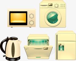 家用电器冰箱洗衣机矢量图素材