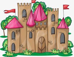 卡通城堡素材