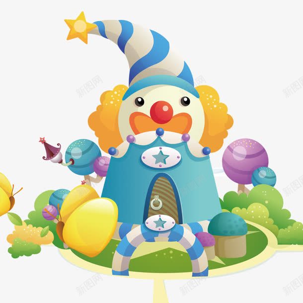 小丑psd免抠素材_88icon https://88icon.com joker 儿童节素材 卡通素材 小丑joker 游乐场