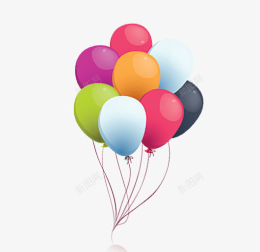 多彩卡通气球装饰图案png免抠素材_88icon https://88icon.com 免抠PNG 卡通 多彩 气球 装饰图案