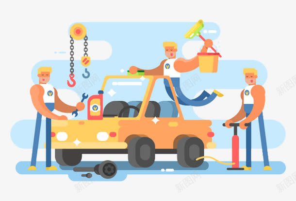 卡通工人修理汽车片png免抠素材_88icon https://88icon.com 修理工 卡通 卡通图片卡通工人 卡通汽车 工人 汽车 汽车修理 汽车图片