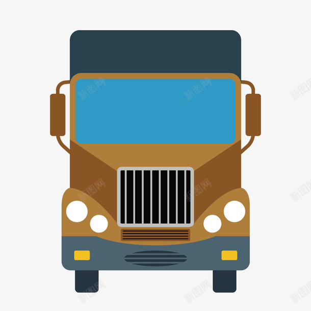 棕色货车运输车辆矢量图ai免抠素材_88icon https://88icon.com 棕色 货车 车辆 运输 矢量图